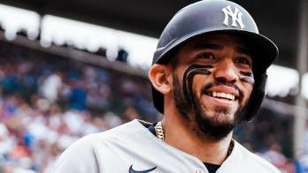 José Caballero infield de los Yanquis de Nueva York.