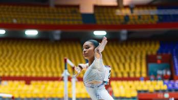 Aylin Goon durante la competencia.