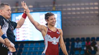 Yorlenis Morán emocionado tras ganar.