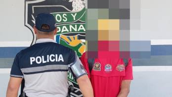 Unidades policiales realizaron la aprehensión en la estación del Metro de Nuevo Tocumen durante labores de patrullaje.