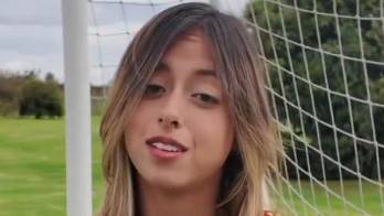 Captura de video tomada de la cuenta oficial en X del presidente de Colombia, Gustavo Petro, @petrogustavo, que muestra a Antonella Petro, hija menor de Petro.