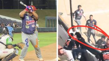 En videos quedó captado el momento de la agresión con un bate.