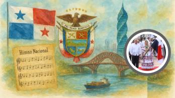 La abanderada oficial designada para hoy fue la abogada Maritza Cedeño Vásquez.