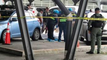 Escena del crimen acordonada por las autoridades en Tocumen.