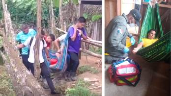 Tuvo que ser trasladado varias horas hasta un punto donde recibiera atención de emergencia.