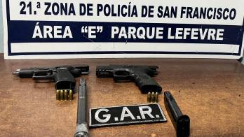Cuatro armas de fuego, municiones y dos cargadores fueron incautados en las últimas hora