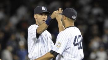 Mariano felicitó a Jeter por entrar al Salón de la Fama