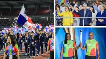 Presidente Mulino presente en la inauguración, junto a las glorias del deporte, Atheyna Bylon e Irving Saladino.