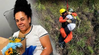 Sobrevive más de 24 horas tras ser lanzada por un acantilado.