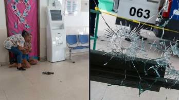 La víctima fue auxiliada por las enfermeras y la policía busca al pistolero