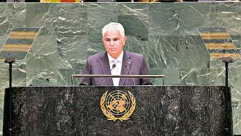 El presidente de la República, José Raúl Mulino, durante su intervención ante la Organización de las Naciones Unidas.