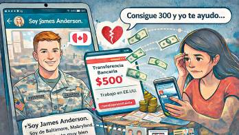 El engaño inicia con un mensaje inofensivo y termina con solicitudes de dinero por supuestos trabajos.