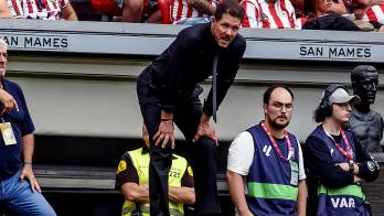 El entrenador del Atlético de Madrid, Diego Simeone.