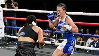 La panameña Nataly Delgado retuvo su corona interina AMB supermosca en Managua.