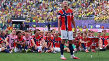 Erling Haaland puso a Noruega a sus pies tras la extraordinaria presentación ante Brasil en el Mundial 2026. EFE/EPA/OLGA FEDOROVA