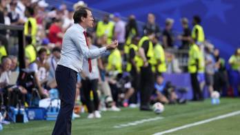 El entrenador de Bélgica, Rudi Garcia, gesticula durante el partido de octavos de final del Mundial 2026 entre Estados Unidos y Bélgica en Seattle, Washington (EE.UU.). EFE/STEPHEN BRASHEAR