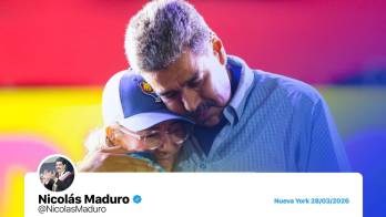 Fotografía tomada de la cuenta en X @NicolasMaduro del presidente derrocado de Venezuela Nicolás Maduro, que muestra un mensaje publicado en esa red social. EFE/ @nicolasmaduro