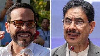 El candidato del movimiento Defensores de la Patria, Abelardo De La Espriella, y el oficialista Iván Cepeda, del Pacto Histórico.