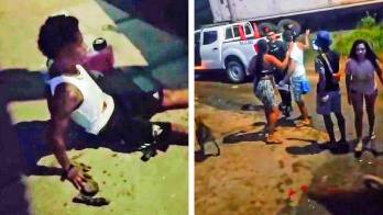 Apuntó con arma falsa a policías... y lo balearon