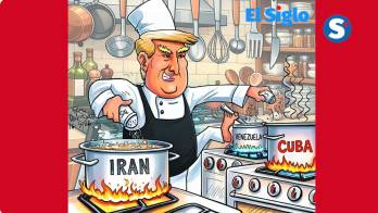 [VIDEO] Trump con la olla hirviendo en tres fogones (Caricaturas)