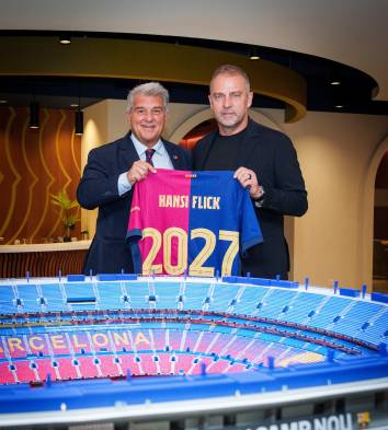 Hansi Flick consiguió el triplete nacional con el Barcelona.