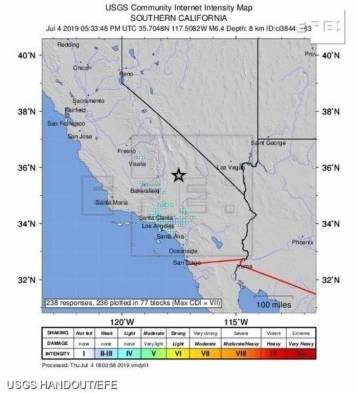 Un temblor de magnitud 6,4 sacude el sur de California