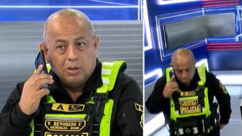 En medio de una entrevista, el general indicó que recibía una llamada importante, y no volvió al set.