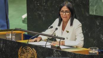 La presidenta encargada de Venezuela, Delcy Rodríguez, habló durante la 81ª Asamblea General de Naciones Unidas este miércoles, en Nueva York (Estados Unidos).
