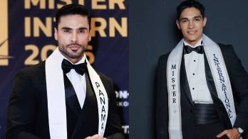 Jesús Pérez, representante de Panamá (izq.) y Andrés Briseño, ganador de Mister International 2026 (der.)