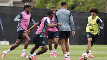 Adalberto Carrasquilla durante el entrenamiento.