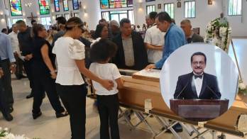 Honras fúnebres de Jorge Isaac Guevara se realizaron en la iglesia Nuestra Señora de Lourdes, en Carrasquilla.