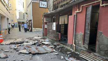 Viviendas afectadas por el temblor registrado este martes en Kumamoto