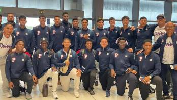 El equipo de Panamá antes de viajar.