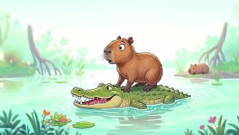 [Cuento] Matías Capibara y Pepe Cocodrilo