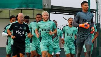 Panamá durante el entrenamiento.