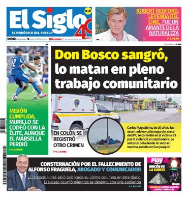 Portada del impreso del 17 de septiembre de 2025