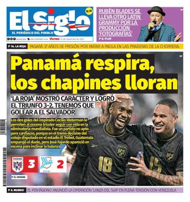 Portada del impreso del 14 de noviembre de 2025