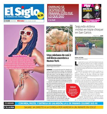 Portada del impreso del 8 de octubre de 2025