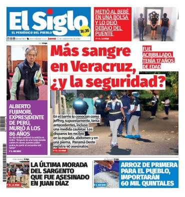 Portada del impreso del 12 de septiembre de 2024