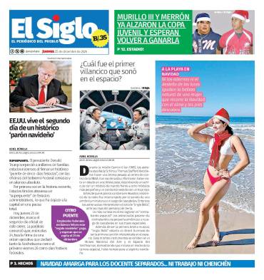 Portada del impreso del 25 de diciembre de 2025