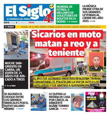 Portada del impreso del 13 de diciembre de 2025