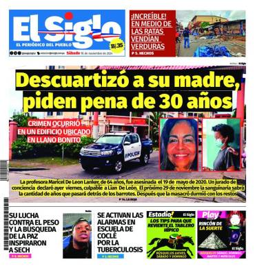 Portada del impreso del 16 de noviembre de 2024