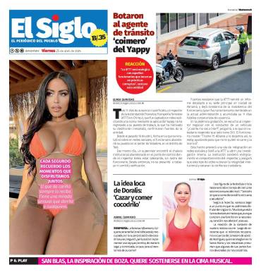 Portada del impreso del impreso del 25 de abril de 2025