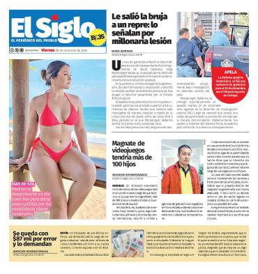 Portada del impreso del 26 de diciembre de 2025