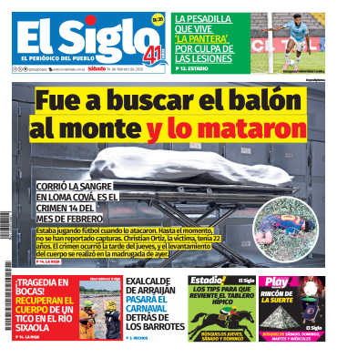 Portada del impreso del 14 de febrero de 2026