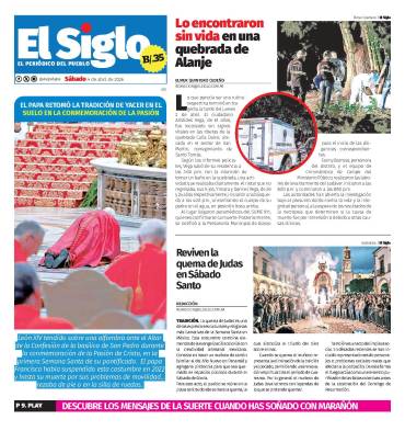 Portada del impreso del 4 de abril de 2026