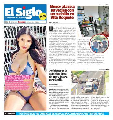 Portada del impreso del 2 de noviembre de 2025