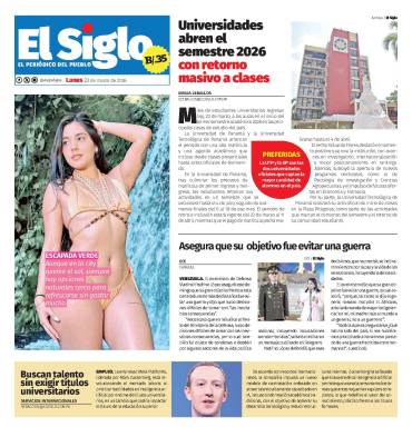 Portada del impreso del 23 de marzo de 2026