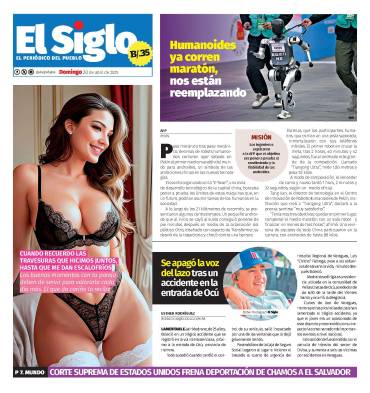 Portada del impreso del 20 de abril de 2025