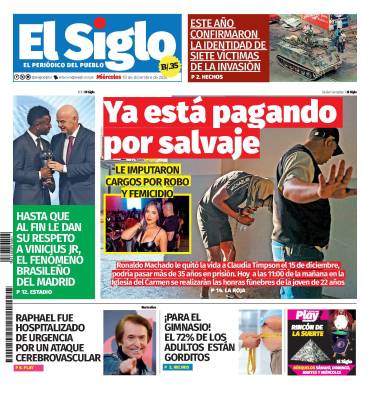 Portada del impreso del 18 de diciembre de 2024